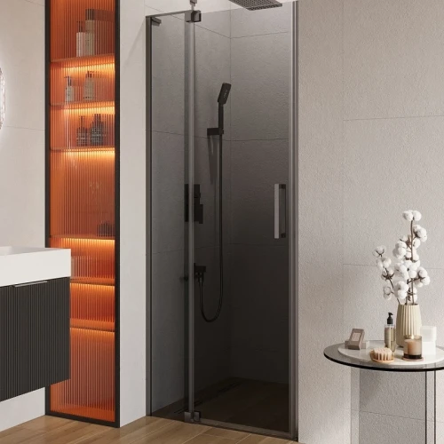 Душевая дверь Cezares Slider 90 SLIDER-B-1-80/90-GRIGIO-GM профиль Оружейная сталь стекло серое