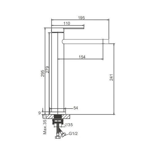 Смеситель для раковины Belz B813-3 B11813-3 цвет Оружейная сталь