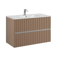 Тумба под раковину Art&Max Elegant 90 AM-ELEGANT-900-2C-SO-CM-LED подвесная цвет Капучино матовый