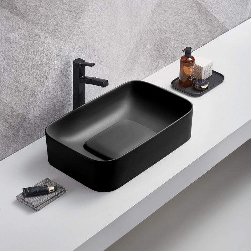 Раковина-чаша WeltWasser Elbach 78575-50 MT-BL 50 10000008701 Черная матовая фаянс накладная