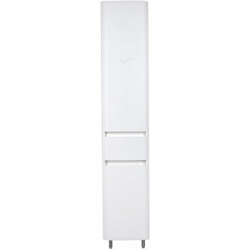 Шкаф пенал Style Line Атлантика 35 L Люкс Plus СС-00002257 с бельевой корзиной Белый матовый антискрейтч МДФ / ЛДСП