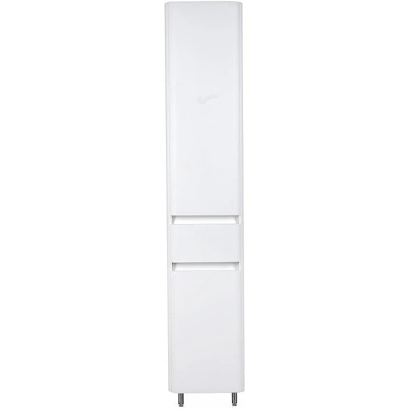 Шкаф пенал Style Line Атлантика 35 L Люкс Plus СС-00002257 с бельевой корзиной Белый матовый антискрейтч МДФ / ЛДСП