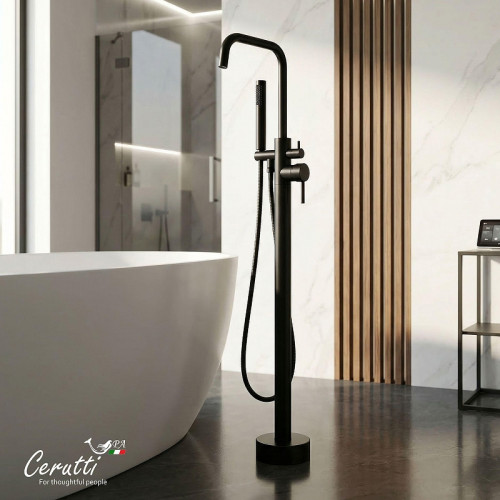 Смеситель для ванны Ceruttispa Афра (Afra) B CT12116 12116 цвет Черный матовый