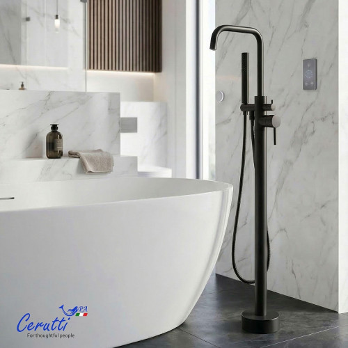Смеситель для ванны Ceruttispa Афра (Afra) B CT12116 12116 цвет Черный матовый