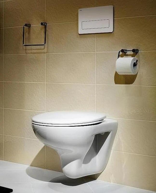 Унитаз с инсталляцией Roca Mateo 346200000 + WellWant Standart 50 WWISI111BB с Черной матовой клавишей смыва без сиденья