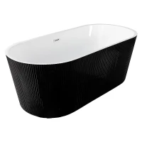 Акриловая ванна Loranto 170х75 CS-03mB-170 цвет Черный матовый Белый