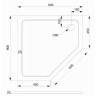 Душевой поддон из искусственного камня Veconi Tezeo 90x90 TZ12-90T-01-19C3 Белый