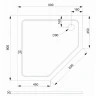 Душевой поддон из искусственного камня Veconi Tezeo 90x90 TZ12-90T-01-19C3 Белый