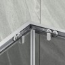 Душевой уголок Maybah Glass MGY-1328-5 900x900x1950 раздвижной профиль Хром матовый стекло графитовое