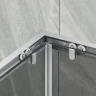 Душевой уголок Maybah Glass MGY-1328-5 900x900x1950 раздвижной профиль Хром матовый стекло графитовое