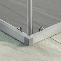 Душевой уголок Maybah Glass MGY-1328-5 900x900x1950 раздвижной профиль Хром матовый стекло графитовое