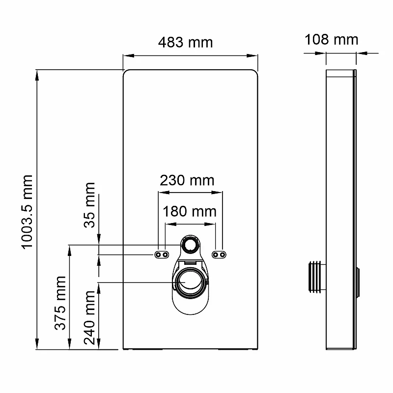 Инсталляция WasserKRAFT Naab 86TLT.040.SE.WH для унитаза Белая нержавеющая сталь, алюминий