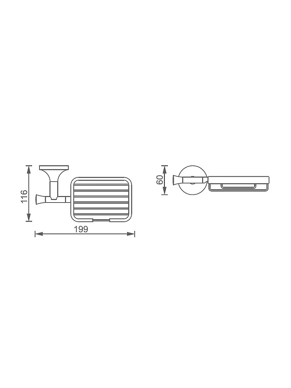 Мыльница AltroBagno Corposo 080710 Cr цвет Хром