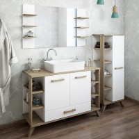 Зеркало Sanflor Ингрид 120 С0001915 Белое МДФ / ЛДСП, стекло