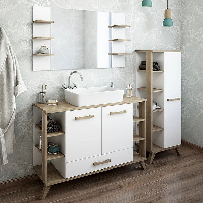 Зеркало Sanflor Ингрид 120 С0001915 Белое МДФ / ЛДСП, стекло