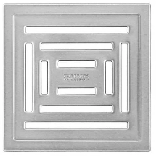 Душевой трап Berges Zentrum Uno 100x100 090471 с решеткой Хром матовый