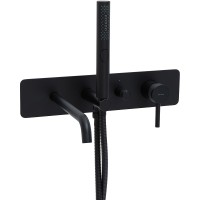 Смеситель для ванны Allen Brau Priority 5.31A05-31 Черный матовый латунь встраиваемый