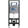 Комплект унитаза с инсталляцией WeltWasser AMBERG 506 + HOFBACH 041 GL-WT + AMBERG RD-BL 10000011657 цвет Белый глянцевый с сиденьем Микролифт и клавишей смыва цвет Черный