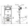 Комплект унитаза с инсталляцией WeltWasser AMBERG 506 + HOFBACH 041 GL-WT + AMBERG RD-BL 10000011657 цвет Белый глянцевый с сиденьем Микролифт и клавишей смыва цвет Черный