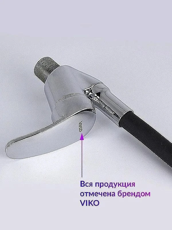 Кухонная мойка Ulgran Quartz Forte 580-07 Уголь со смесителем Viko V-3224 Хром Черный