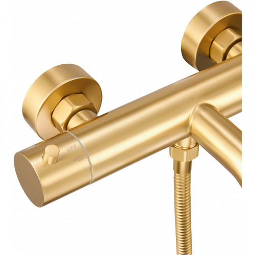Смеситель для душа Milacio Ultra MCU.350.GD Брашированное золото нержавеющая сталь на стену