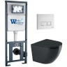 Комплект унитаза с инсталляцией WeltWasser MARBERG 410 + MERZBACH 043 GL-BL + MAR 410 SE GL-WT 10000012197 цвет Белый глянцевый с сиденьем Микролифт и клавишей смыва цвет Белый глянцевый