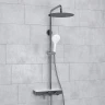 Душевая система WasserKRAFT A113.116.155.CH Thermo с термостатом Хром Белая латунь на стену