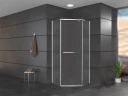 Душевой уголок Ceruttispa Chika ZP91T 90x90 профиль Хром стекло прозрачное