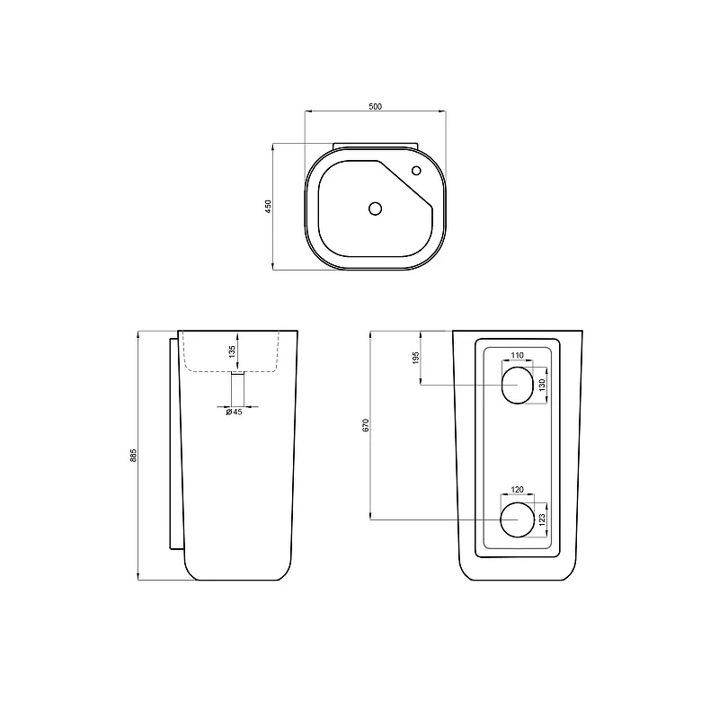 Раковина Lavinia Boho Bathroom Sink 50 33311126 цвет Белый