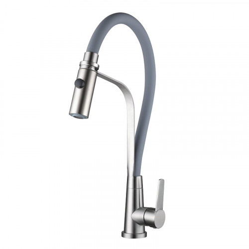 Смеситель для кухни Shevanik S943L-9 цвет Сатин Серый