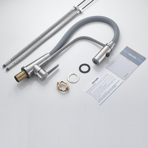 Смеситель для кухни Shevanik S943L-9 цвет Сатин Серый