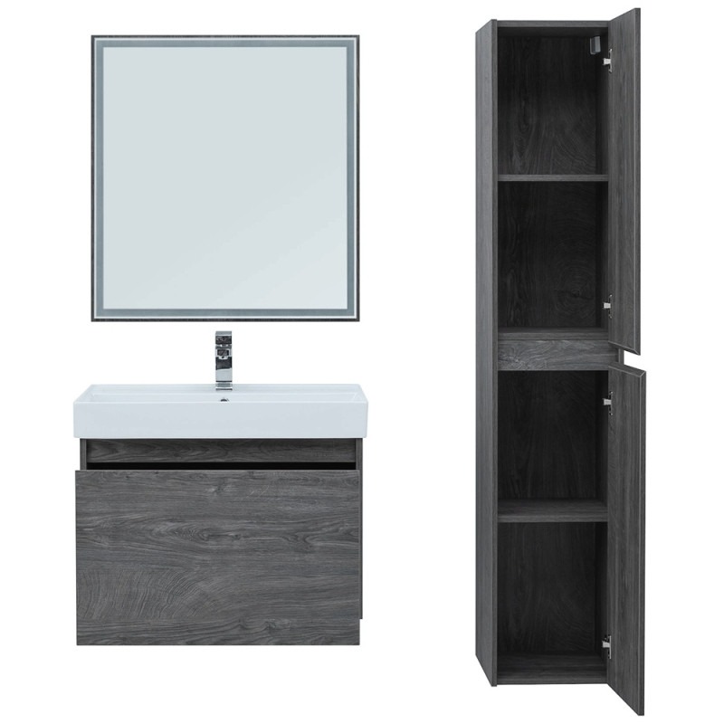 Тумба под раковину Aquanet Nova Lite 75 242274 подвесная Дуб рошелье МДФ / ЛДСП