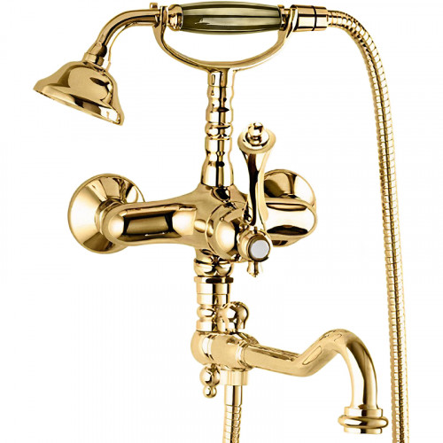 Смеситель для ванны Cezares Margot MARGOT-VDFM2-03/24-M Золото 24 карат латунь на стену