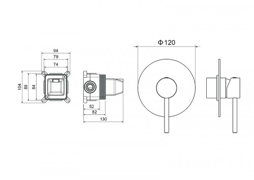 Смеситель для душа Aquatek Европа AQ1366BG цвет Золото шлифованное