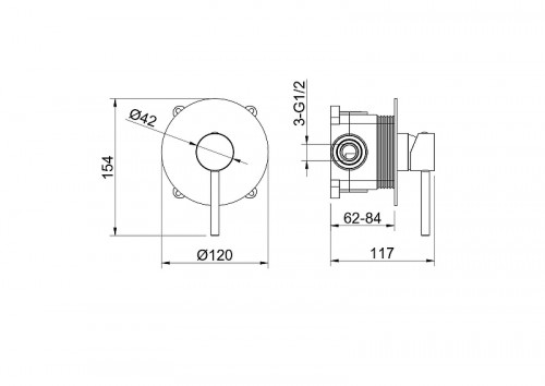 Смеситель для душа Aquatek Европа AQ1366BG цвет Золото шлифованное