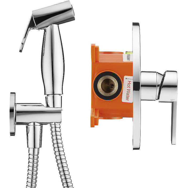 Гигиенический душ со смесителем Swedbe Platta 5524 Хром латунь на стену