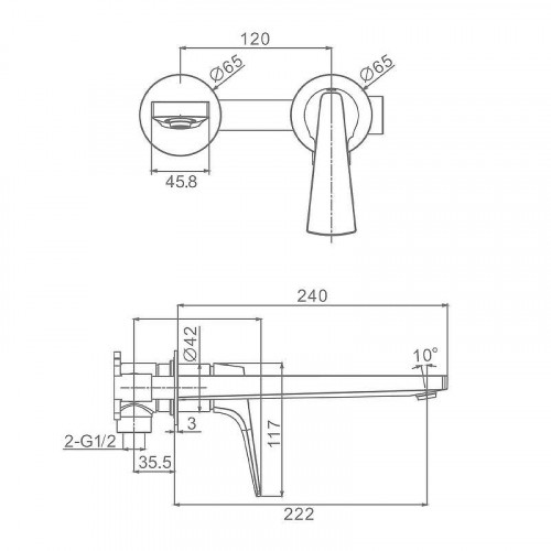 Смеситель для раковины Raglo R07.11 цвет Хром