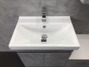 Тумба с раковиной Comforty Осло 60 00-00000835 подвесная Бетон светлый МДФ / ЛДСП