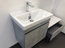 Тумба с раковиной Comforty Осло 60 00-00000835 подвесная Бетон светлый МДФ / ЛДСП