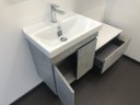 Тумба с раковиной Comforty Осло 60 00-00000835 подвесная Бетон светлый МДФ / ЛДСП