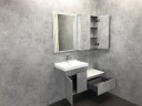 Тумба с раковиной Comforty Осло 60 00-00000835 подвесная Бетон светлый МДФ / ЛДСП