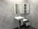 Тумба с раковиной Comforty Осло 60 00-00000835 подвесная Бетон светлый МДФ / ЛДСП