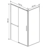 Душевой уголок Vincea Slim Soft 130x80 VSR-1SS8013CL профиль Хром стекло прозрачное