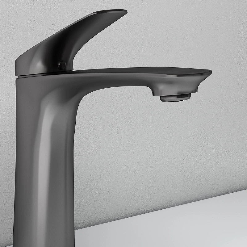 Смеситель для раковины Abelsberg Perfecta INF60101GM цвет Космическая сталь