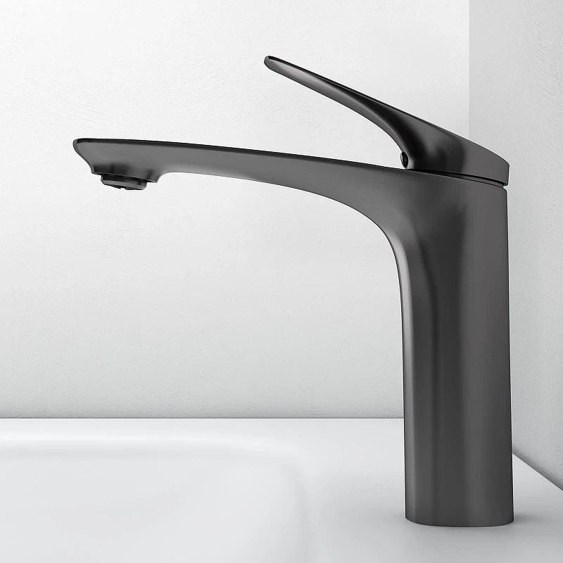 Смеситель для раковины Abelsberg Perfecta INF60101GM цвет Космическая сталь