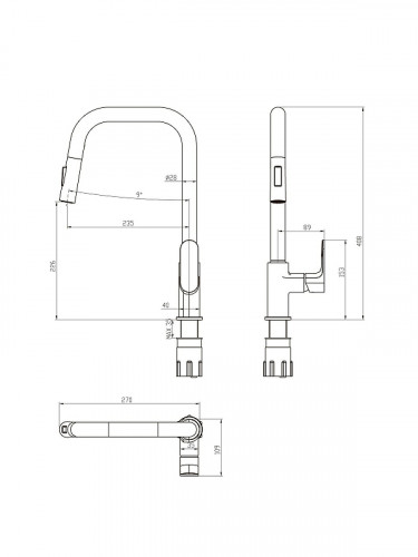 Смеситель для кухни Aquatek Альфа AQ1984CR цвет Хром