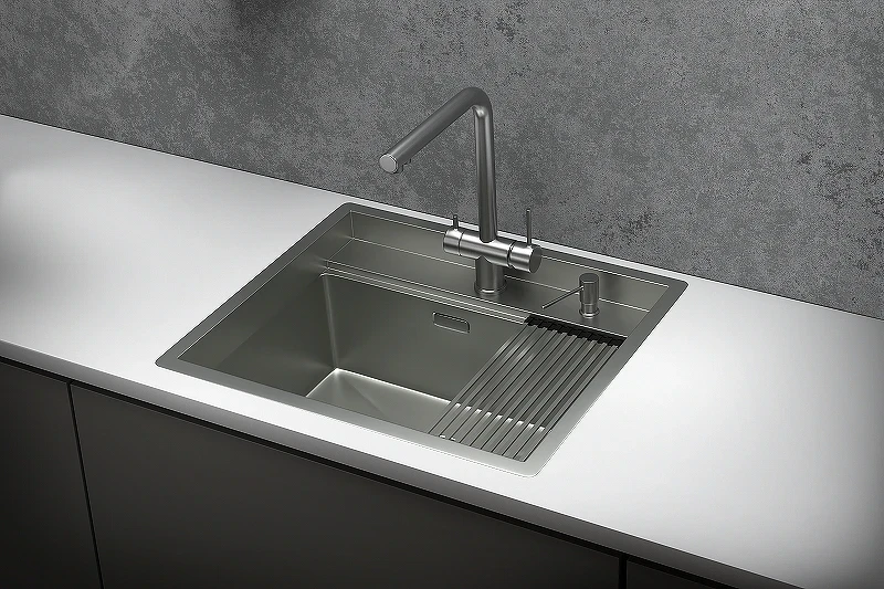 Кухонная мойка Granula Kitchen Space 60 6051 цвет Сталь матовая