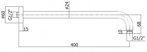 Верхний душ Paffoni Master King ZSOF079HG + ZSOF034HG цвет Золото медовое