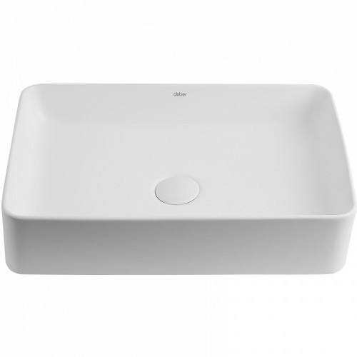 Раковина-чаша Abber Rechteck 51 AC2207MW Белая матовая фаянс накладная
