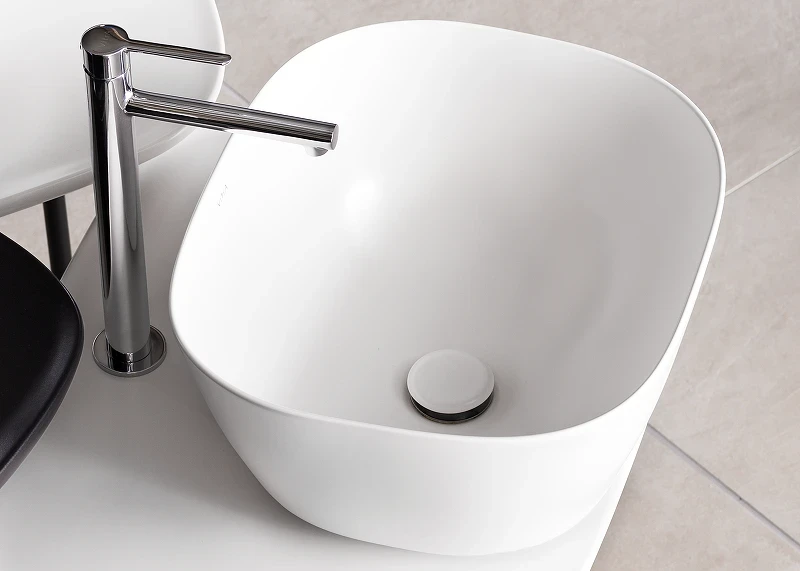 Раковина-чаша Vitra Plural 45 7811B401-0016 Белая матовая фарфор накладная